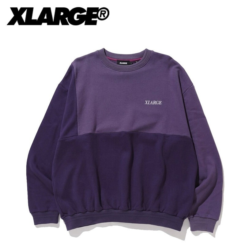 エクストララージ PANELED CREWNECK SWEAT クルー スウェット トレーナー メンズ