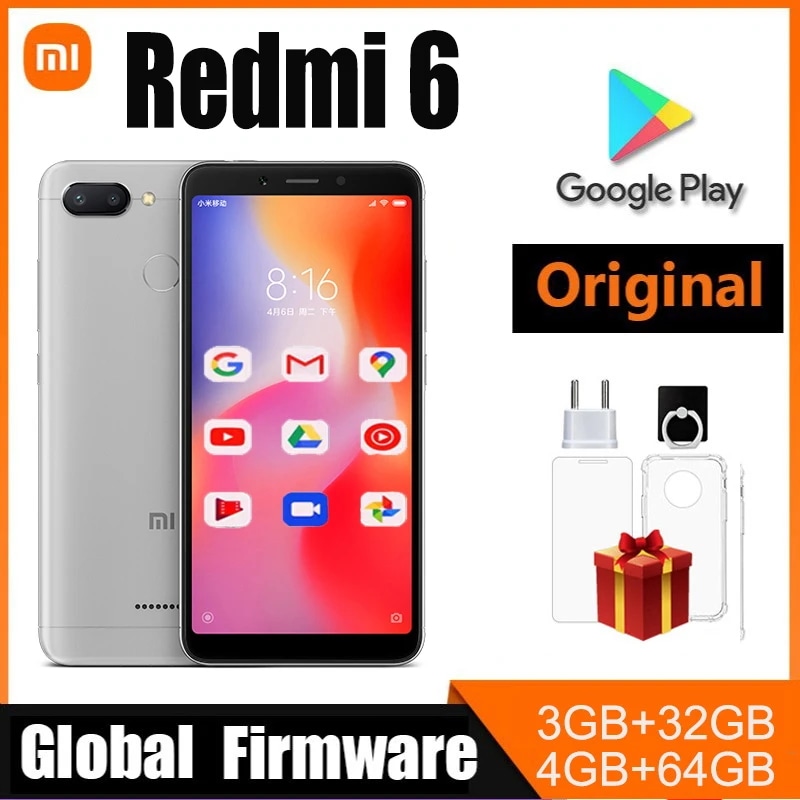 5785.0 65% OFFXiaomi redmi 6スマートフォン,グーグルプレイスマートフォン,フルスクリーン5.45インチ,顔 - AliExpress