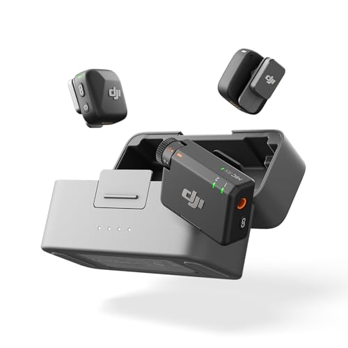 DJI Mic Mini（2 TX + 1 RX + 充電ケース） ピンマイク ワイヤレス 超軽量 48時間使用 ノイズキャンセリング 自動制限