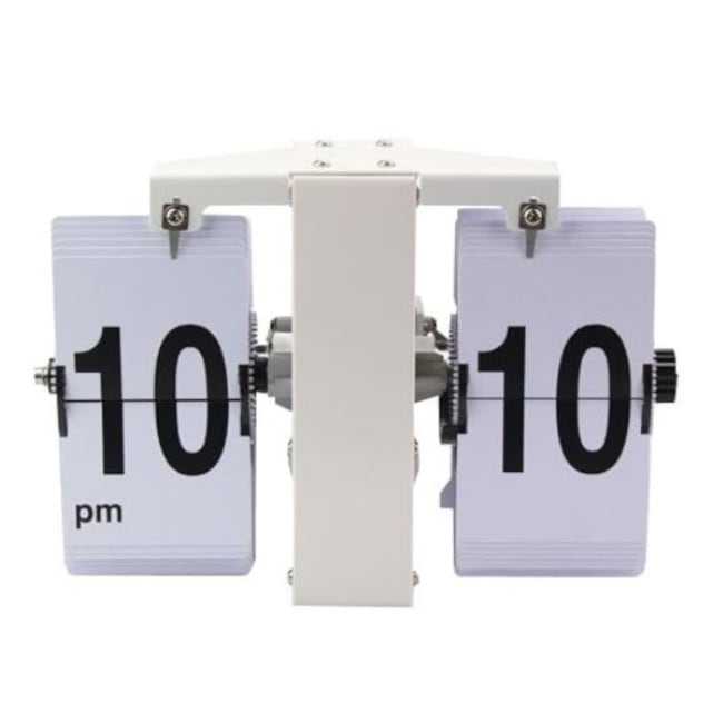 HOUSE USE PRODUCTS 置き掛け兼用時計 フリップ式 Volk ホワイト ACL088