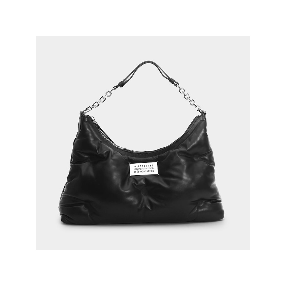 メゾンマルジェラ グラムスラム ミディアム ホーボーバッグ P4300 T8013 ブラック SB3WG0020