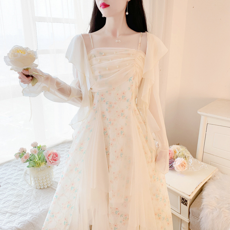 2025 新作 ワンピース 夏 半袖 長袖ワンピース ロングワンピース ロング シフォンワンピ ベアワンピ レースワンピ ドレス パーティードレス11 妖精のスカートスーパーフェアリーフ