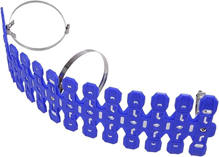 バイク オートバイ チャンバー ガード マフラー カバー プロテクター YZ125 YZ125X YZ250X KX65 KX85 KX100 YZ85 CR85 RM85 等(ブルー)