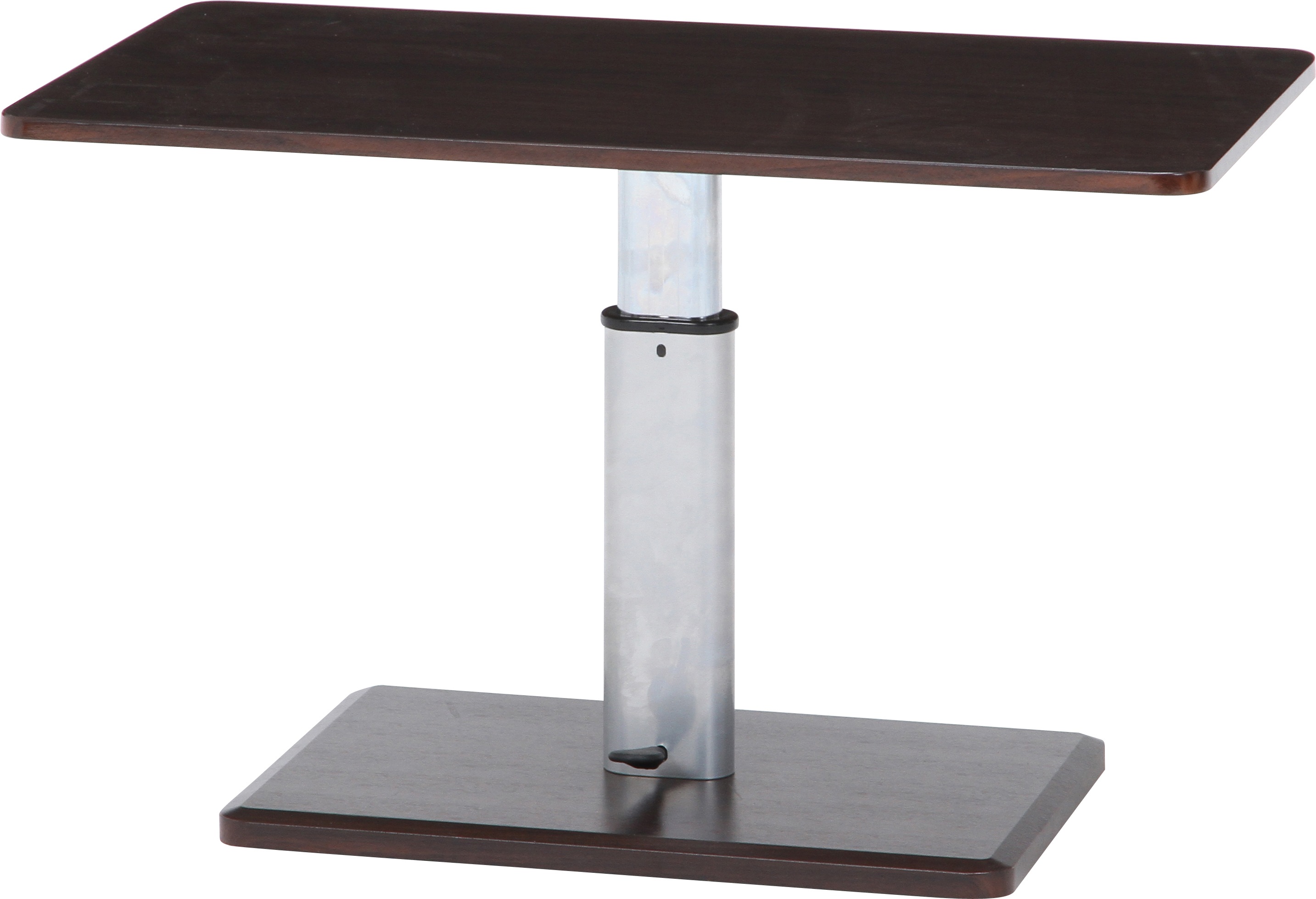 幅90cm 昇降テーブル フットペダルで無段階高さ調節可能 1本脚隠しキャスター LUT9050