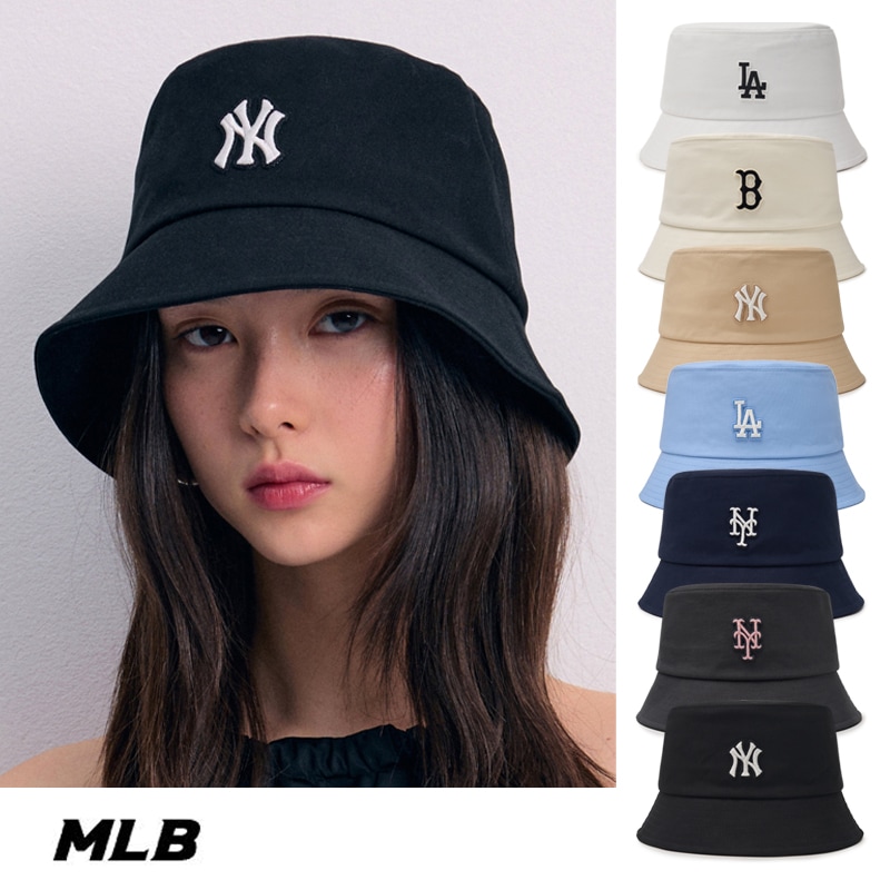 3AHT7804N ベーシックバケットハット 男女共用 ロゴ ハット ボストン レッドソックス LAドジャース ニューヨーク メッツ ニューヨーク ヤンキース