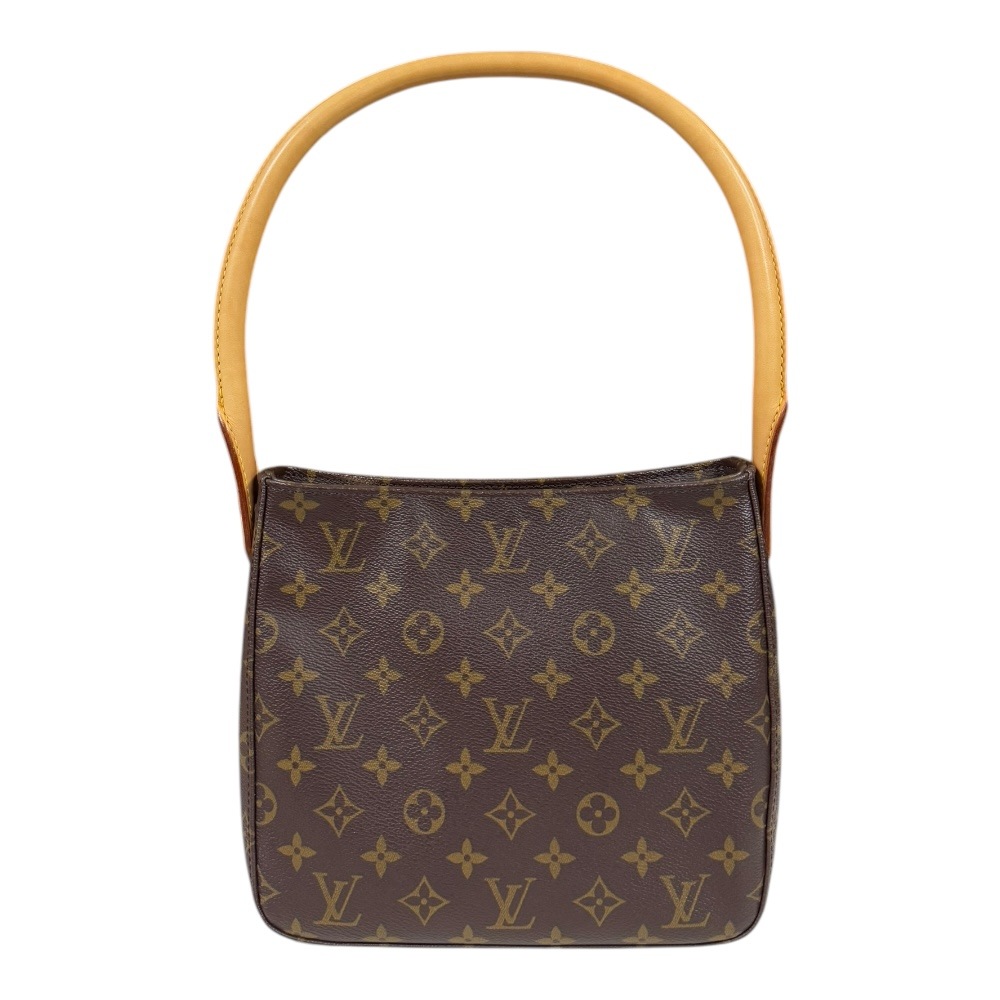 ルイヴィトン ルーピングMM モノグラム ショルダーバッグ モノグラムキャンバス M51146 ブラウン LOUIS VUITTON 中古