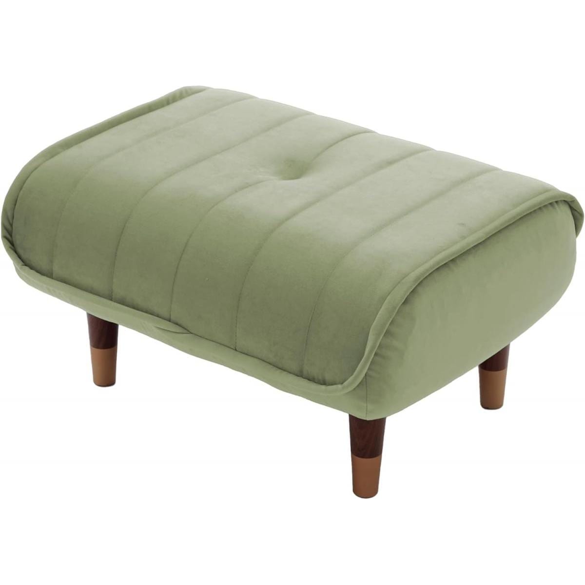 【I】セルタン 和楽 オットマン KAN ベロアスタイル アーモンドグリーン 足置き 1人掛け くすみカラー CELLUTANE 【受注生産品】 A281p-f-720GRNダイユーエイト