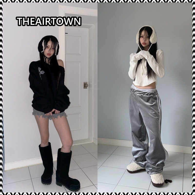 THEAIRTOWN snuggle ears puff hat