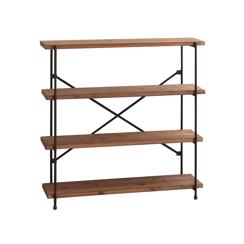 アイアンシェルフ 4段棚 アイアン & ウッド 棚 アイアンラック 日本製 おしゃれ棚 オープンウッドラック 薄い棚 4段ラック インテリア おしゃれ シンプル カジュアル カントリー
