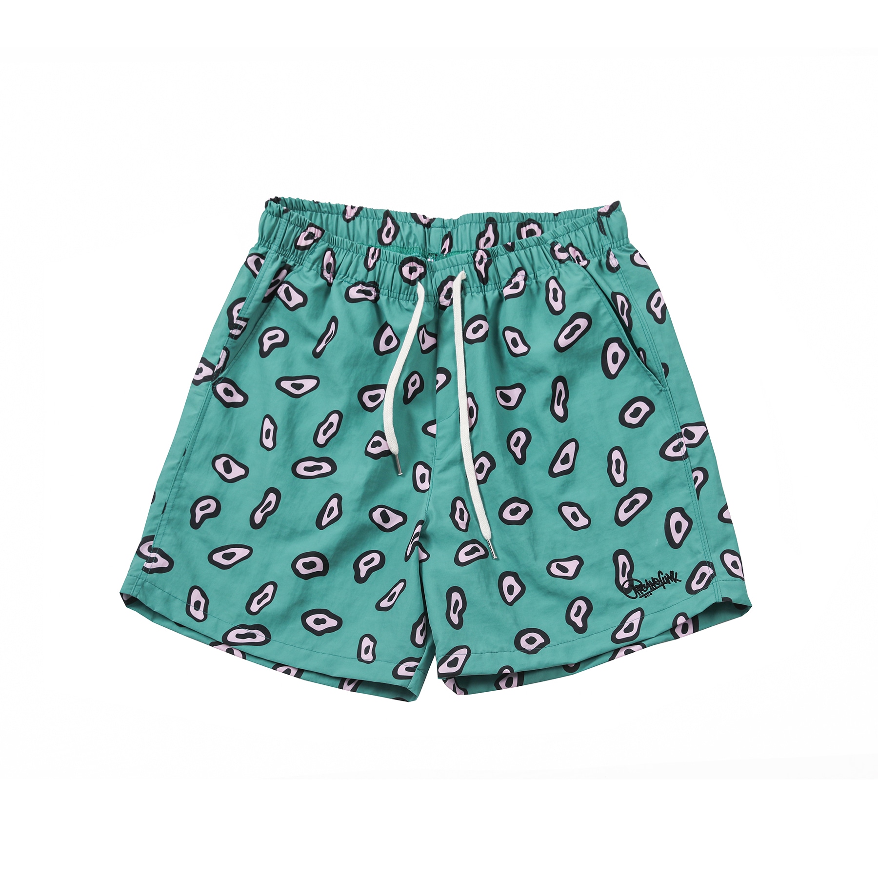 グリーンヒョウ柄ハーフパンツ