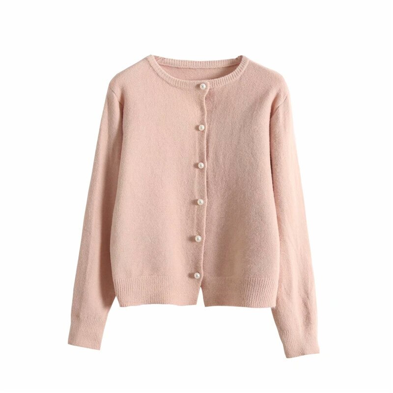 カーディガン レディース フレンチ 長袖 カジュアル 羽織 秋 オータム フェミニン 女の子 女の子らしさ 女性らしさ フロントボタン シングルブレスト 大人可愛い 大人女子 トップス ファッション