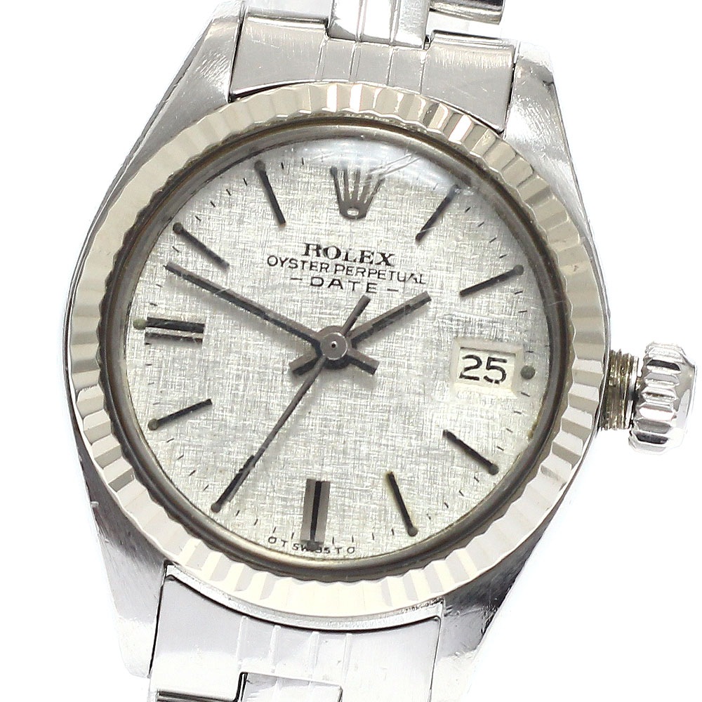 訳あり ロレックス ROLEX 6917 オイスター パーペチュアル デイト WGベゼル Cal.2030 自動巻き レディース _945764【中古】