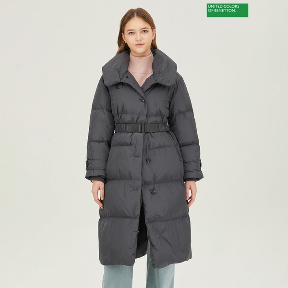 [ベネトン] ベネトンハイネックベルト付きダックロングパディング BAPDF8361_DG