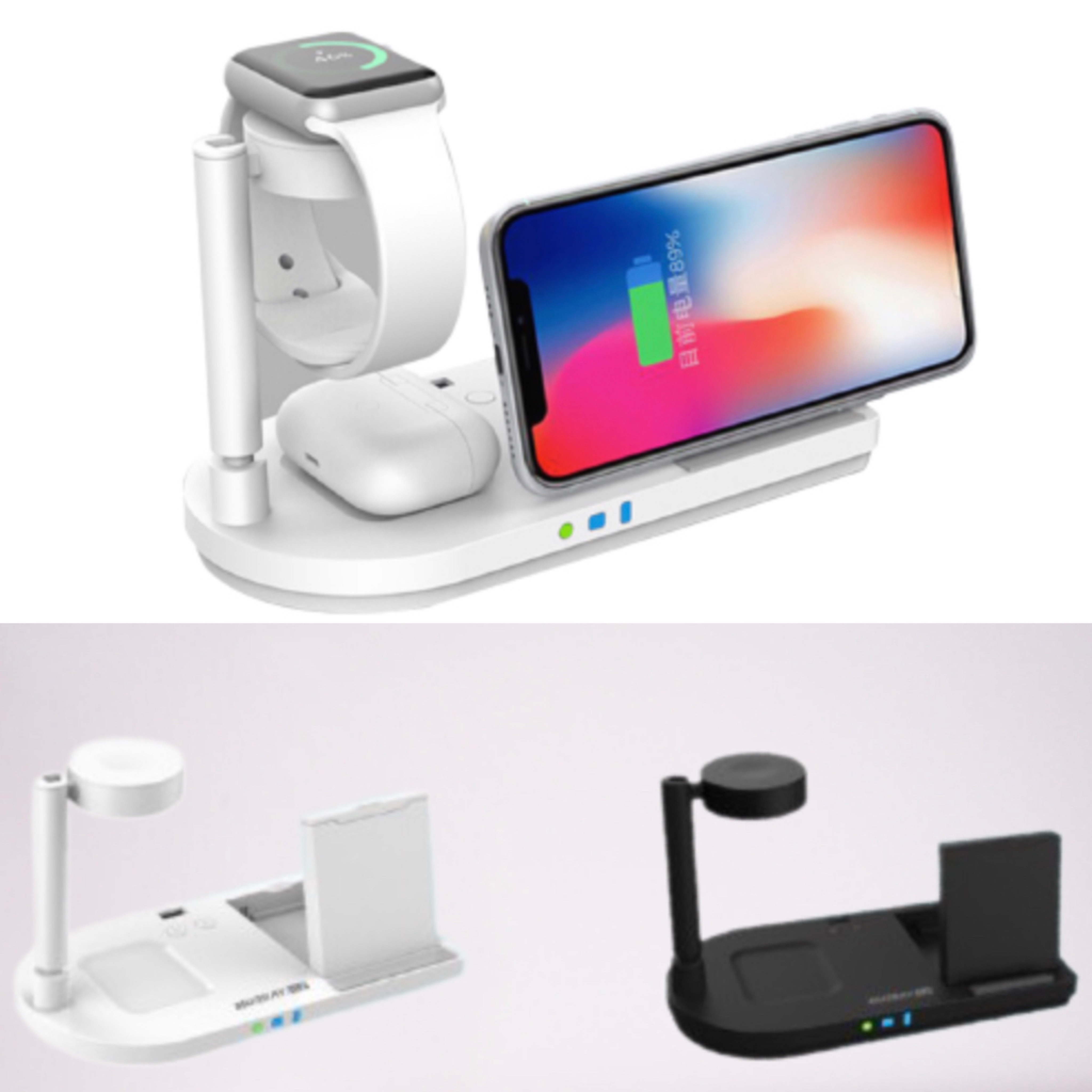 マレー ワイヤレス充電器 4in1 ワイヤレス充電 多重充電 スタンド