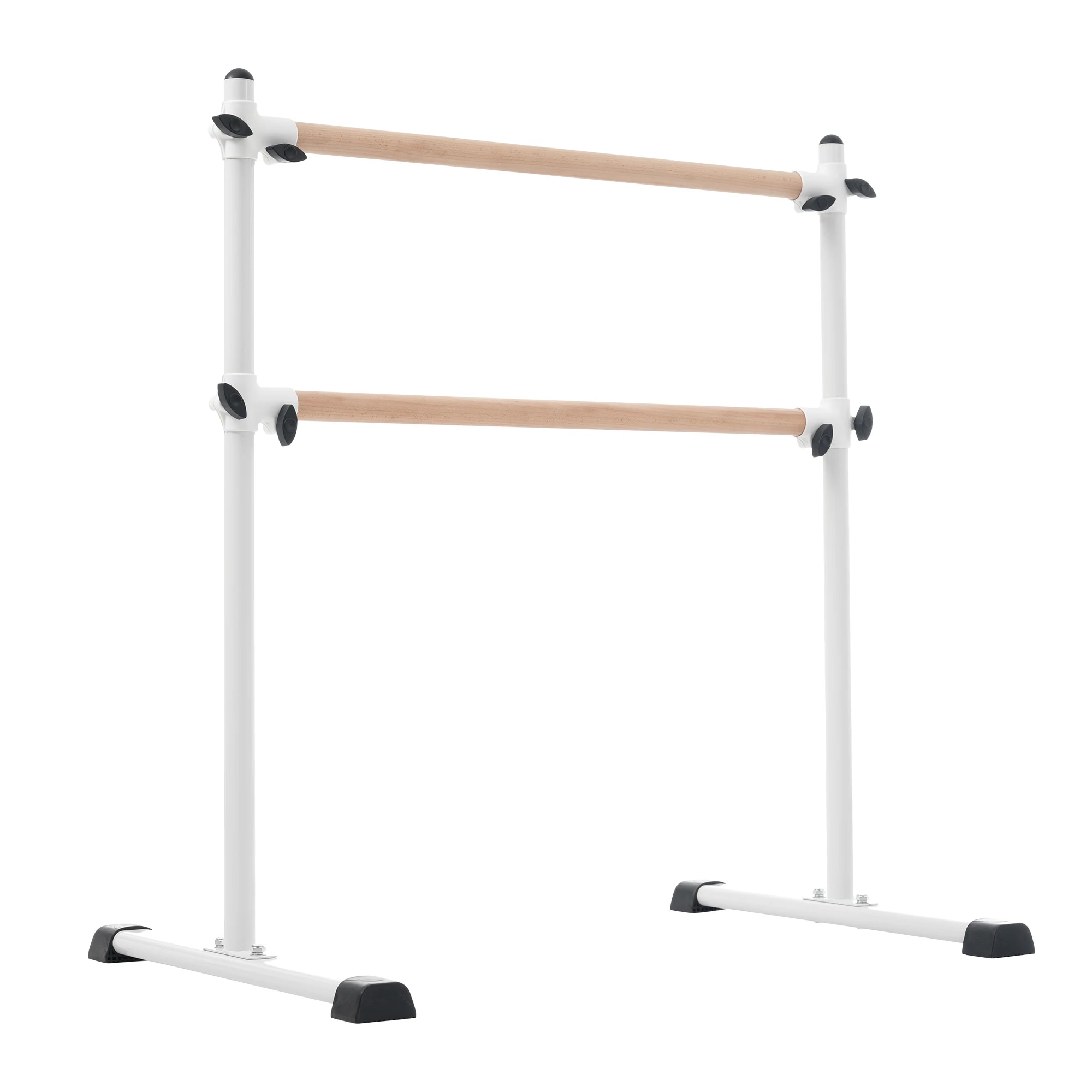 レッスンバー バー バレエ 無段階調整 高さ 2段式 Dバレエバー スタンド 段階 調整 天然木 0~105cm