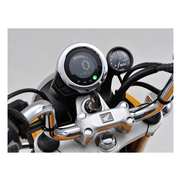 タコメーター モンキー125 17-22 ブラックボディ/3色LED パイ48 9000rpm表示 D27813