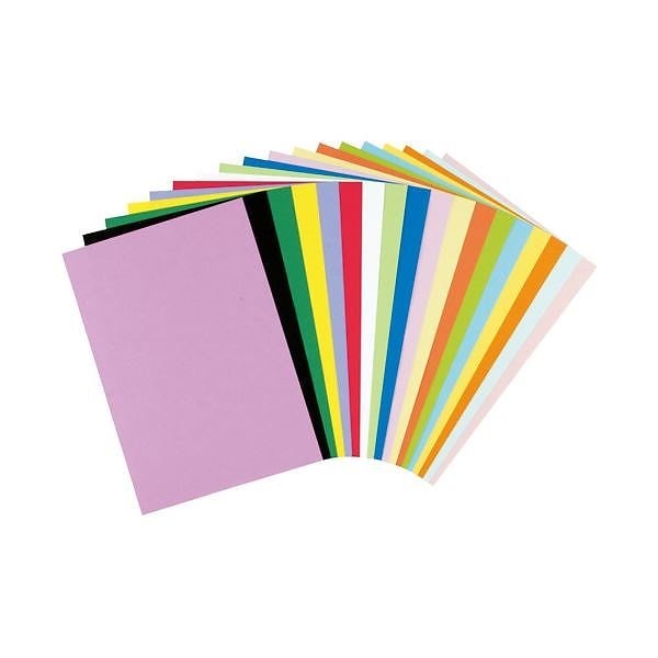 （まとめ）リンテック 色画用紙R 8ツ切 10枚みかん 237[x20セット]