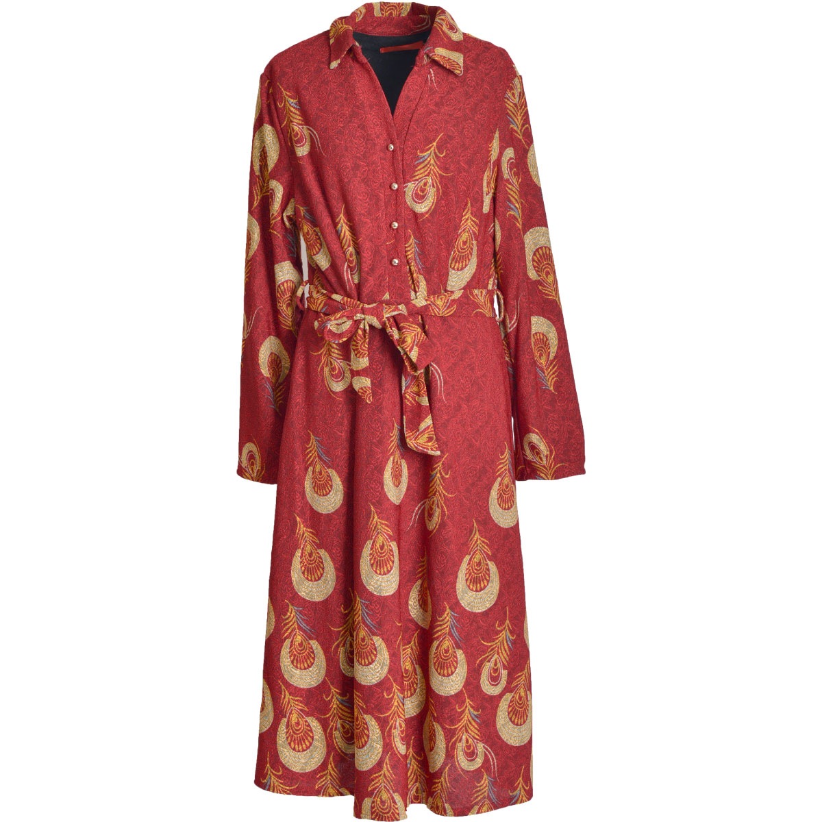 ワンピース 秋 冬 きれいめ 長袖 ロング 裏起毛 レディース 総柄 孔雀 柄 ロングワンピース マキシワンピース ロングワンピ ワンピ ドレス 個性的 派手 アジアン エスニック ファッション あっ