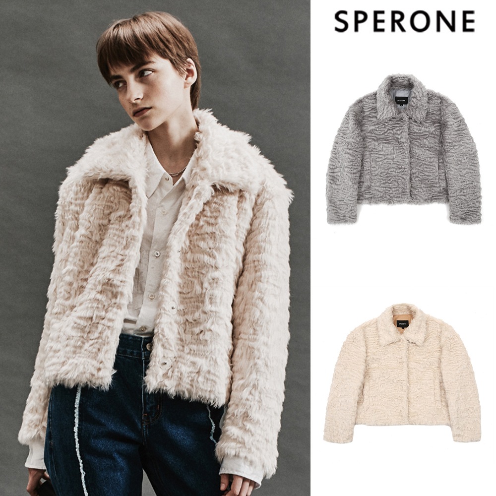 [SPERONE] Fox Wave Cropper Jacket