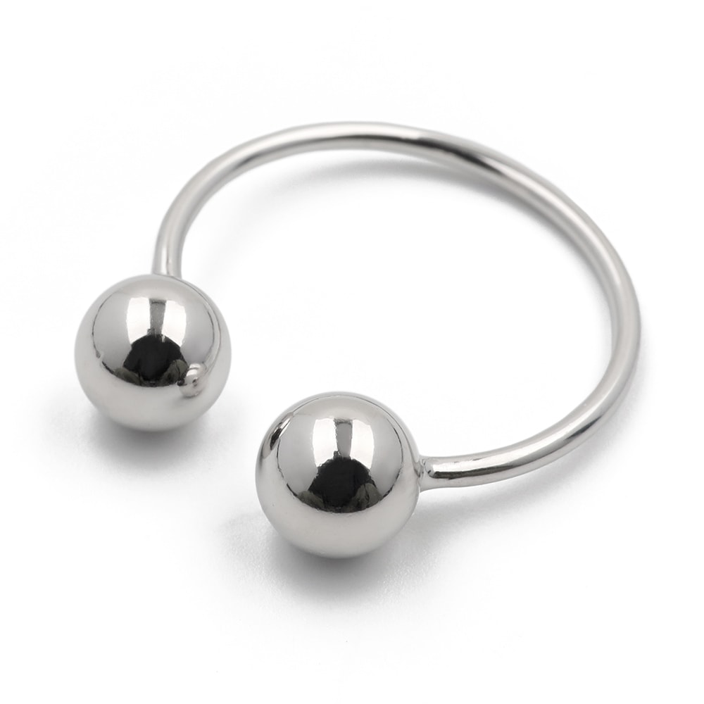 925 ダブル ボールリング シンプル [cr015]