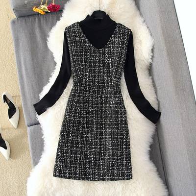 セットアップ レディース ワンピース カットソー 2点セット ニット ツイード 柄 無地 春 秋 冬 大人 かわいい きれいめ 上品 おしゃれ シンプル カジュアル ナチュラル ガーリー クール フェ