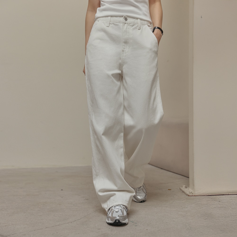 S-2XLチェルンコットンバックラインワイドパンツ