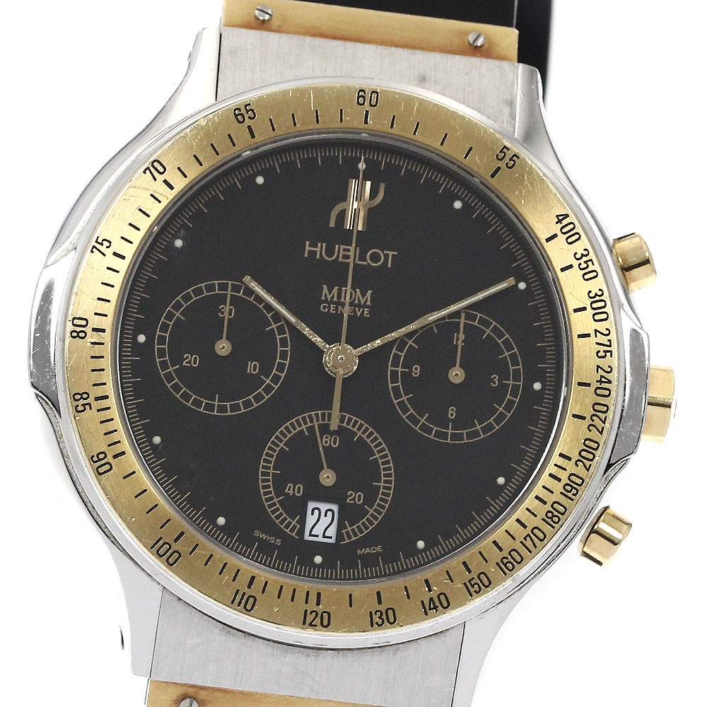 ウブロ HUBLOT 1621.2 MDM クロノグラフ YGコンビ クォーツ メンズ _879851【中古】