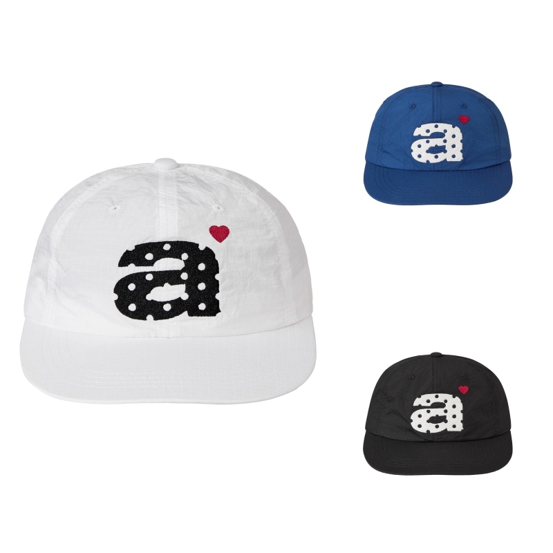 【aeae】 DOT SMALL LETTER NYLON CAP : 3COLORS