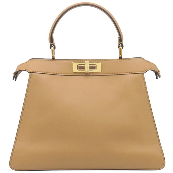フェンディ FENDI 2WAYバッグ ピーカブー アイシーユー ミディアム レザー ベージュ ゴールド金具 セレリア バイカラー ピンク 8BN321 【保存袋】【中古】 101,970円