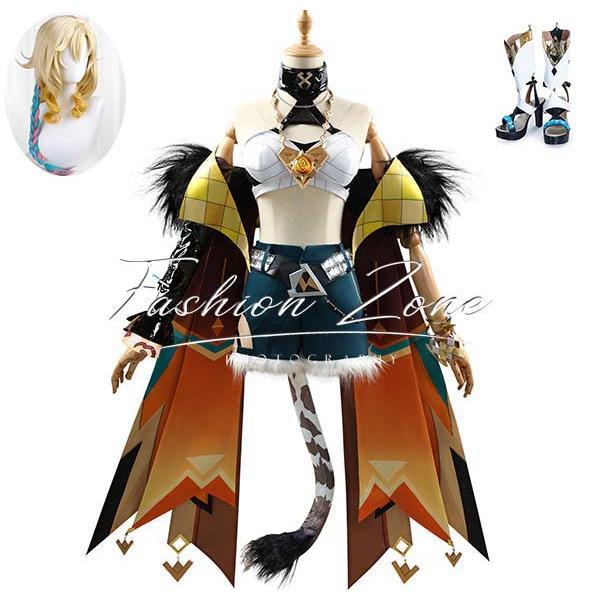 人気新作N0.1原神 げんしん シロネン Xilonen コスプレ衣装 ウィッグ 靴 cosplay ハロウィン 演出服 変装