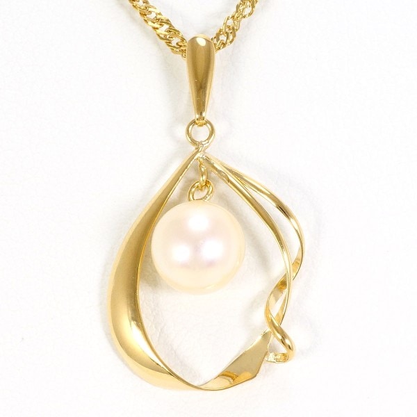 K18 18金 YG ネックレス パール(真珠)総重量約3.0g ジュエリー 中古