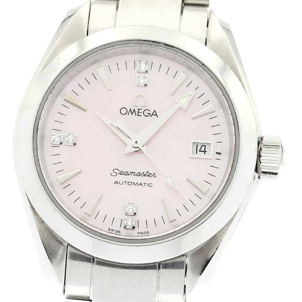 オメガ OMEGA 2573.71 シーマスター アクアテラ 6Pダイヤ 自動巻き レディース _883409【中古】