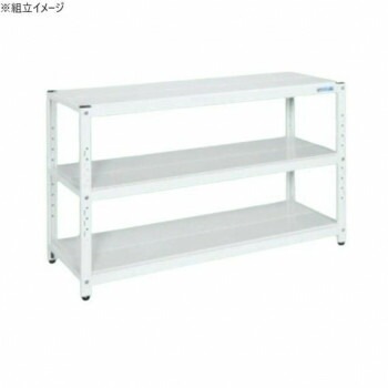 サカエ ラック 1500x550x900mm パールホワイト 3段タイプ STN2-1590W