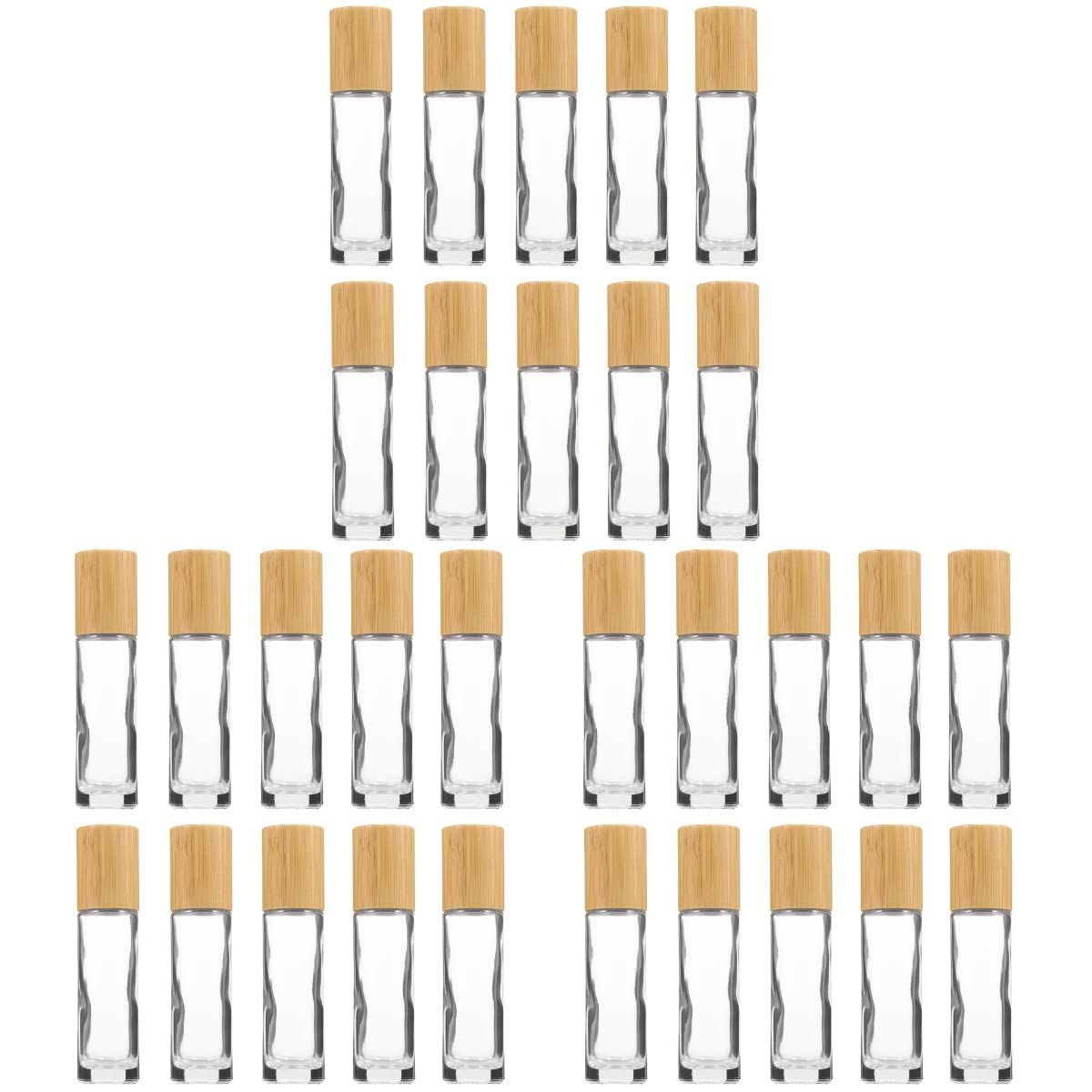 Frcolor ロールオンボトル 10ml 30本セット ロールオンアロマ 透明 保存容器 ガラス製 精油 小分け用 コスメ 詰替え 旅行用 携帯便利