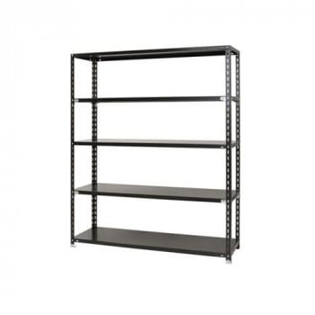 スチールラック　NC1500-18-5段 間口1500x奥行450x高さ1800mm　ブラック