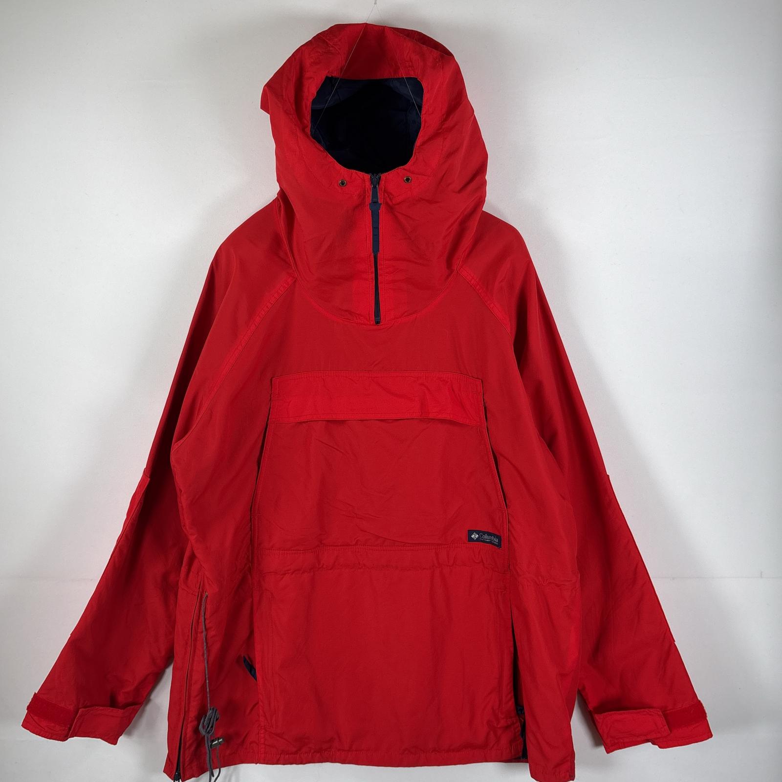 古着 80s/80年代 アノラックパーカー ラグラン 紺タグ Sports Wear Company L レッド メンズ