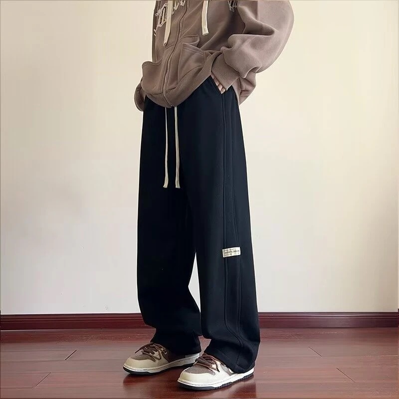 パンツ メンズ 韓国 衛ズボン男春秋冬カジュアル長ズボンレトロストレートスポーツワイドパンツ メンズファッション ズボン メンズ
