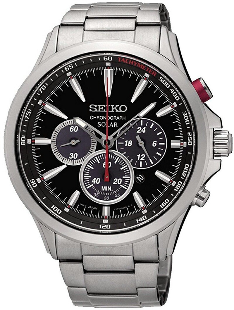 [10年保証] SEIKO SSC493P1 [セイコーインポート] セイコー ソーラー クオーツ クロノグラフ 100m防水 [逆輸入モデル]