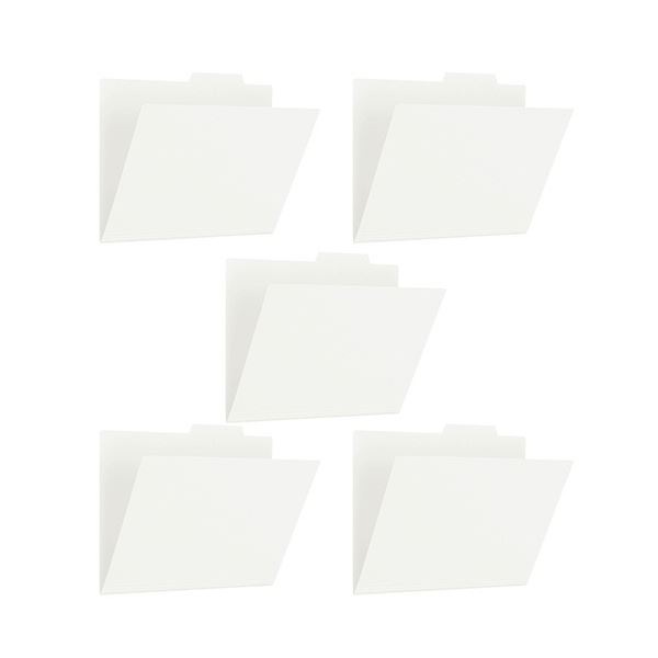 （まとめ）プラス PP個別フォルダー+ A4ホワイト FL-161IF 1パック(5冊)(×5セット)