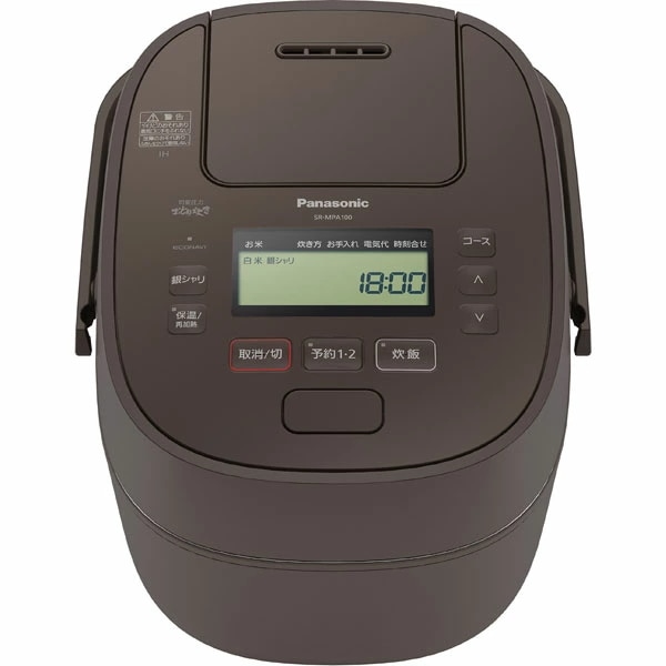 【動作確認済】【中古】本体のみ パナソニック 炊飯器 5.5合 可変圧力IH式 おどり炊き ブラウン SR-MPA100-T 2021年製