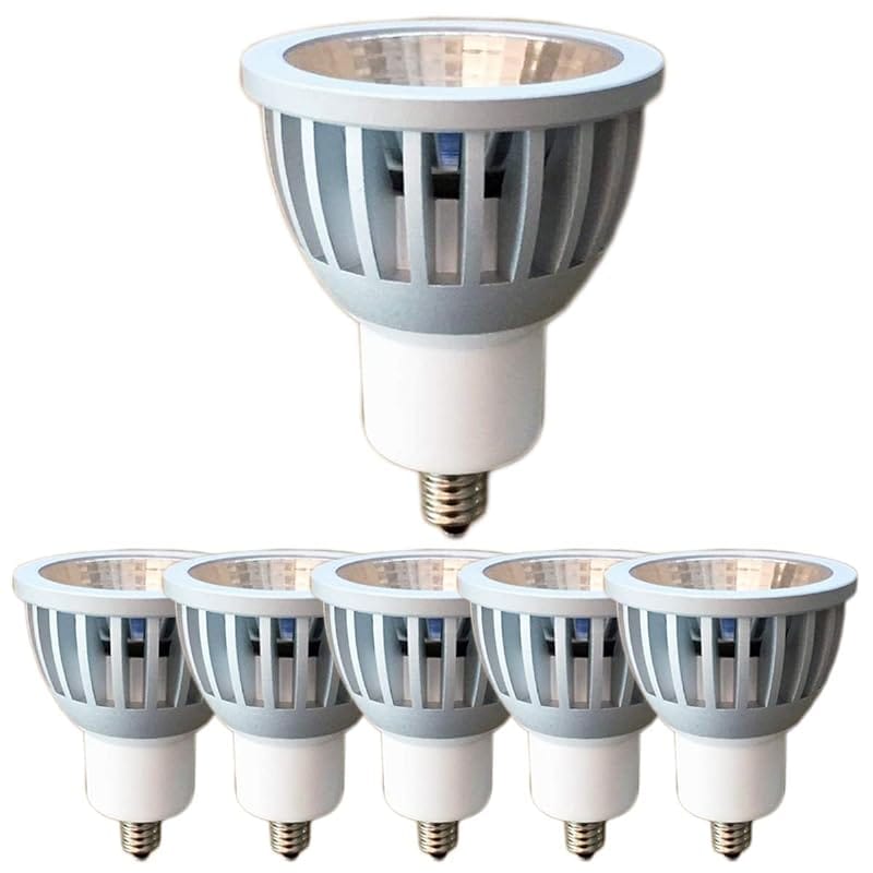 LEDハロゲン電球 EZ10 12V COB7W JR50 LEDスポットライト 30度/60度 ハロゲン形60W75W相当 密閉器具対応 (昼白色相当(5000K), EZ10口金 7W (6個セ