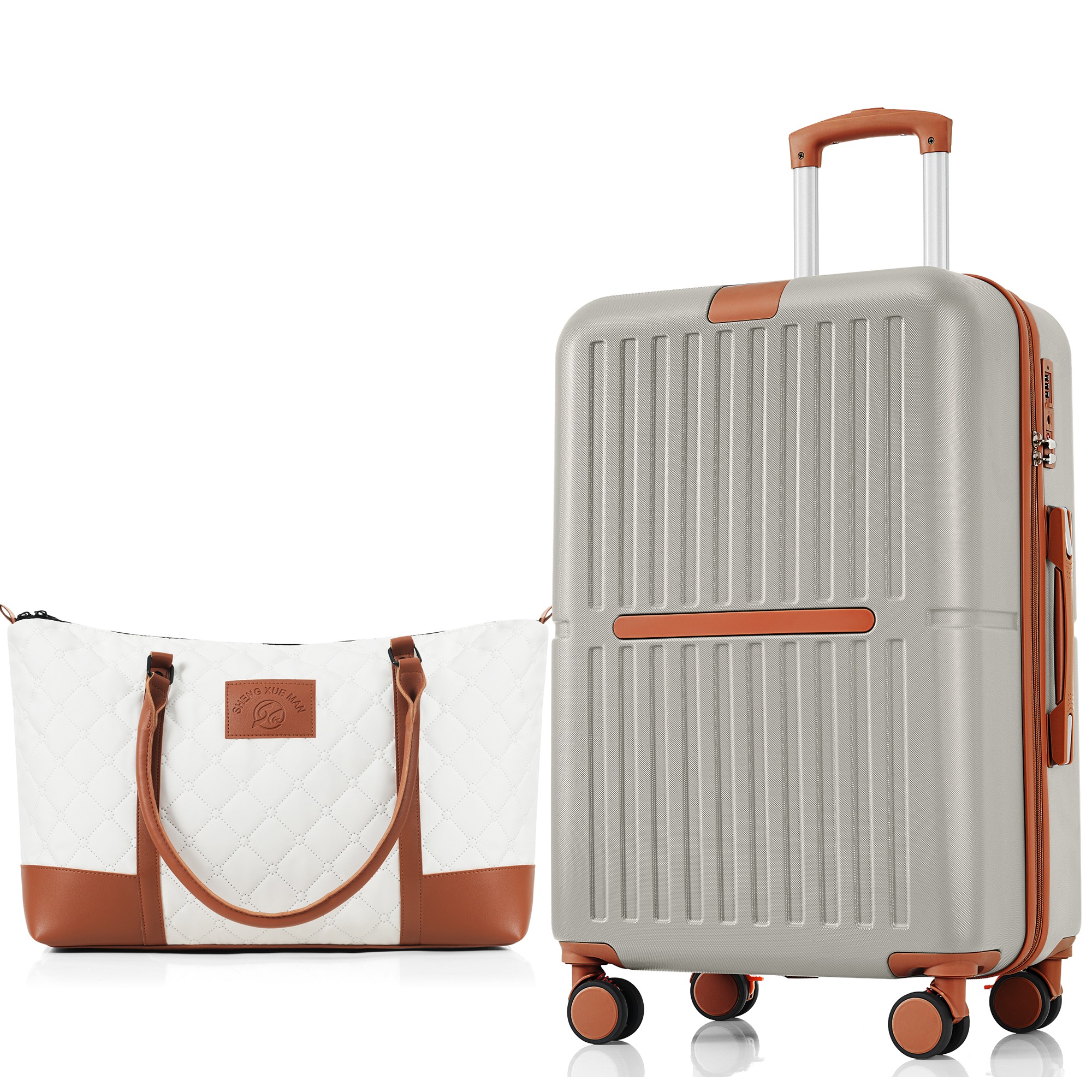 スーツケース Mサイズ トートバッグ ハンドバッグ レディース バッグ 手提げ 大容量 USBポート付き キャリーケース ストッパー付き カップホルダー付き フック式底足 3日~7日 大容量 超軽量G 8,001円