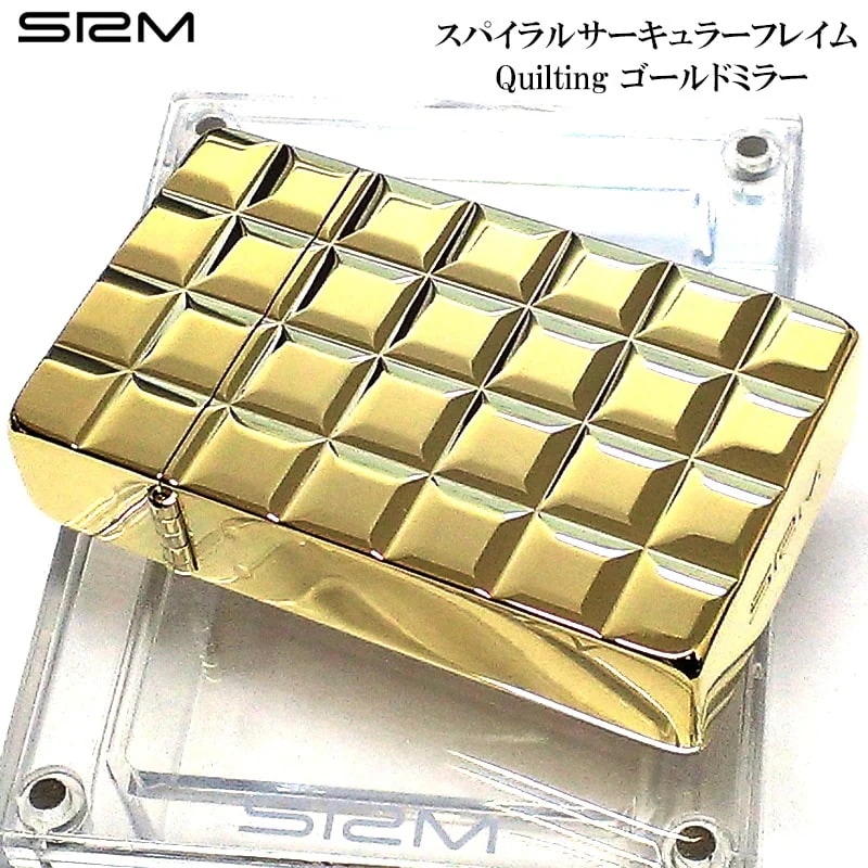 SAROME ガスライター 訳あり特価 サロメ スパイラルサーキュラーフレイム ゴールド ターボ おしゃれ 両面加工 彫刻 金 SRM 廃盤品 絶版 アウトドア キャンプ かっこいい メンズ 屋外