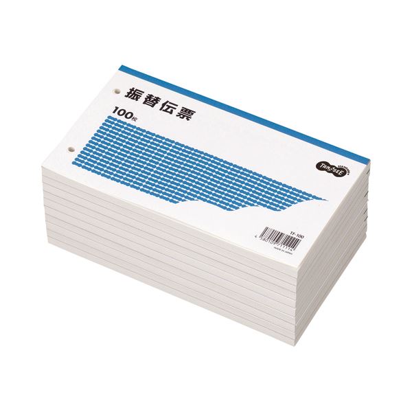 (まとめ) TANOSEE 振替伝票 タテ106×ヨコ188mm 100枚 1セット（10冊） (×10セット) 11,008円