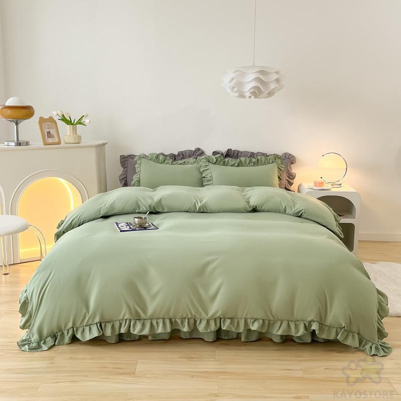 布団カバー 3点セット 4点セット シングル ベッドスカート 寝具カバーセット 枕カバー 柔らかい 肌に優しい 洋式和式兼用 ベッド用 洗える 掛け布団カバー 無地