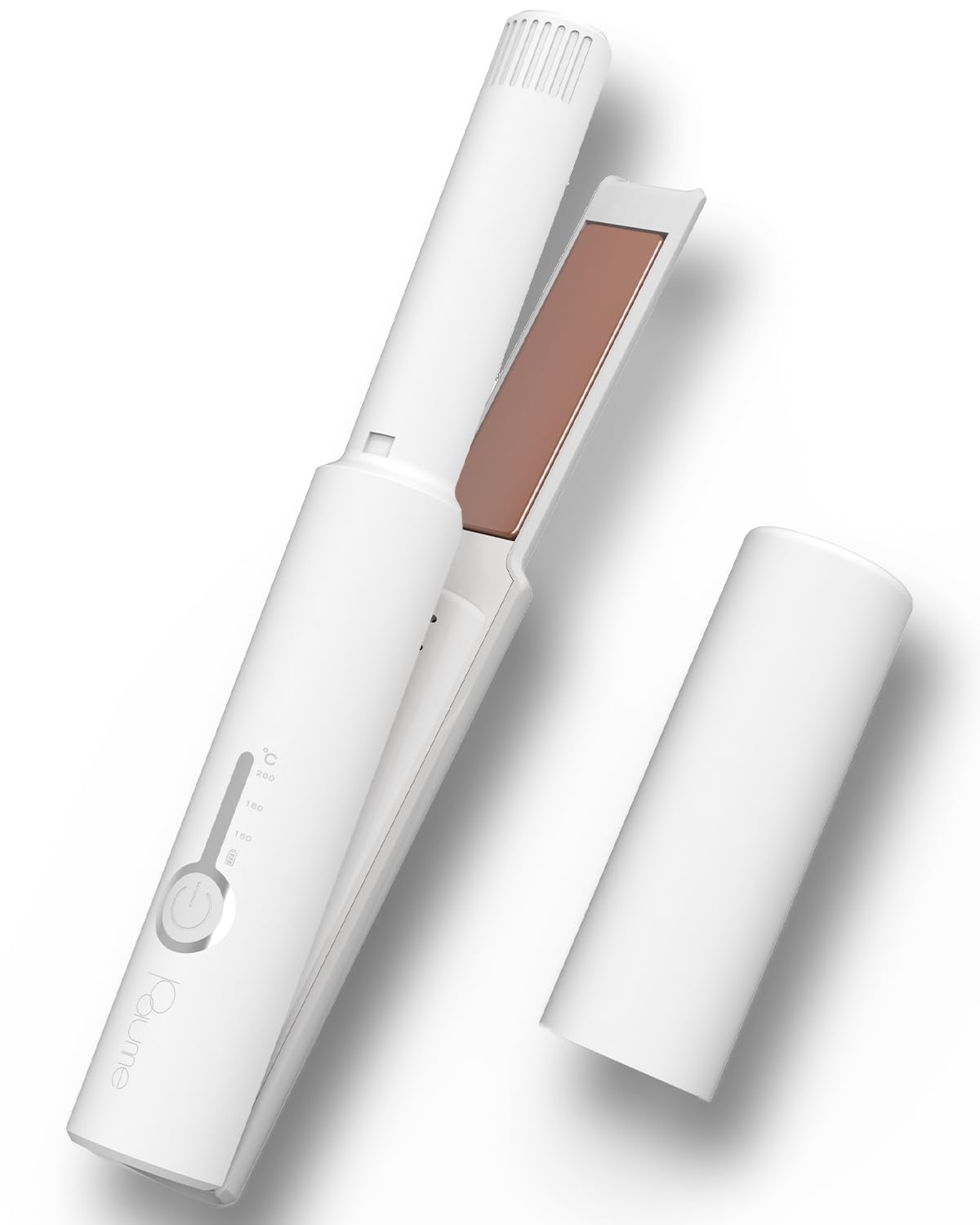 Paume コードレスへアアイロン 持ち運び コテ ミニ ヘアアイロン白色