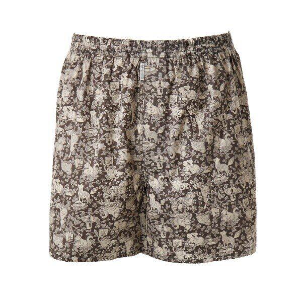 WMP5420BR_綿100獣動物捺染トランクBR