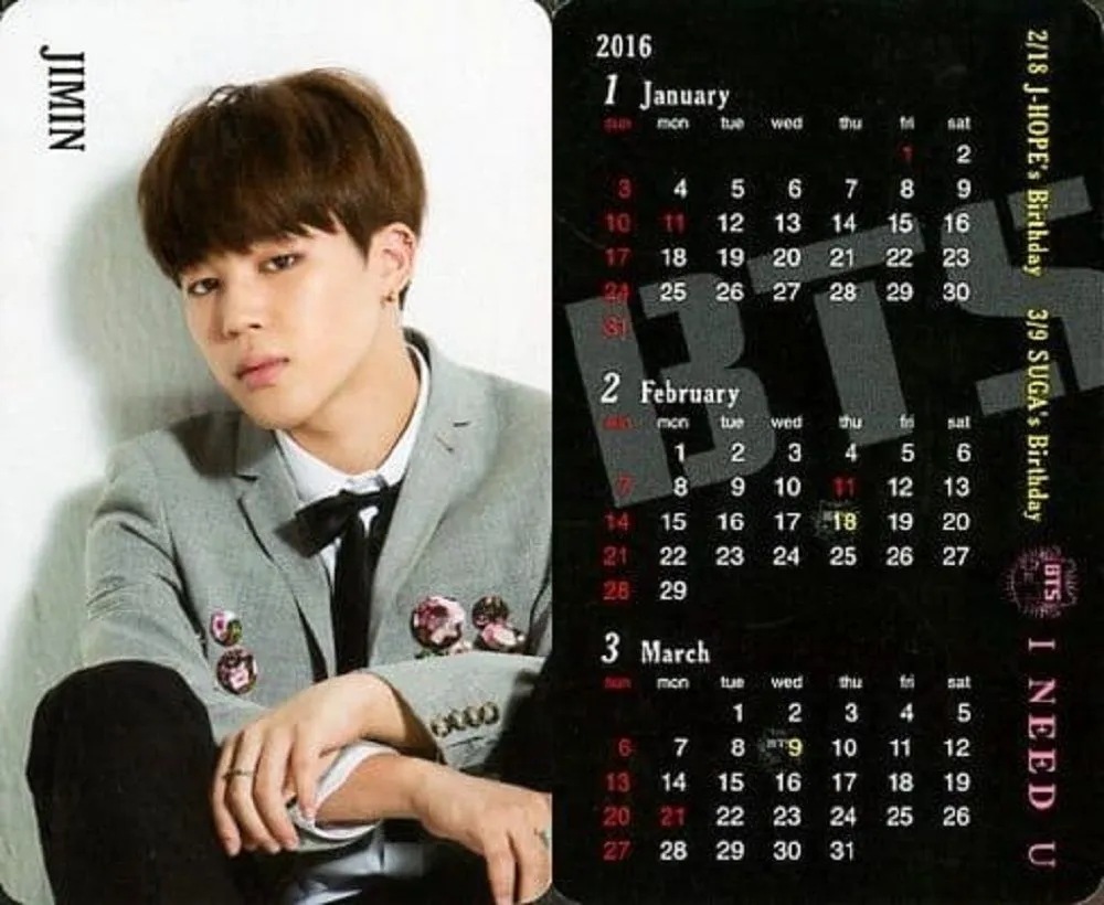 BTS（防弾少年団） 公式グッズ I NEED U トレーディングカード Japanese Ver. JIMIN（ジミン）