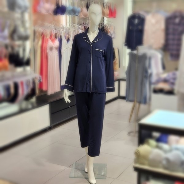 レーヨン混紡 シンプル 女性 パジャマ WP8868A-DNVY_s