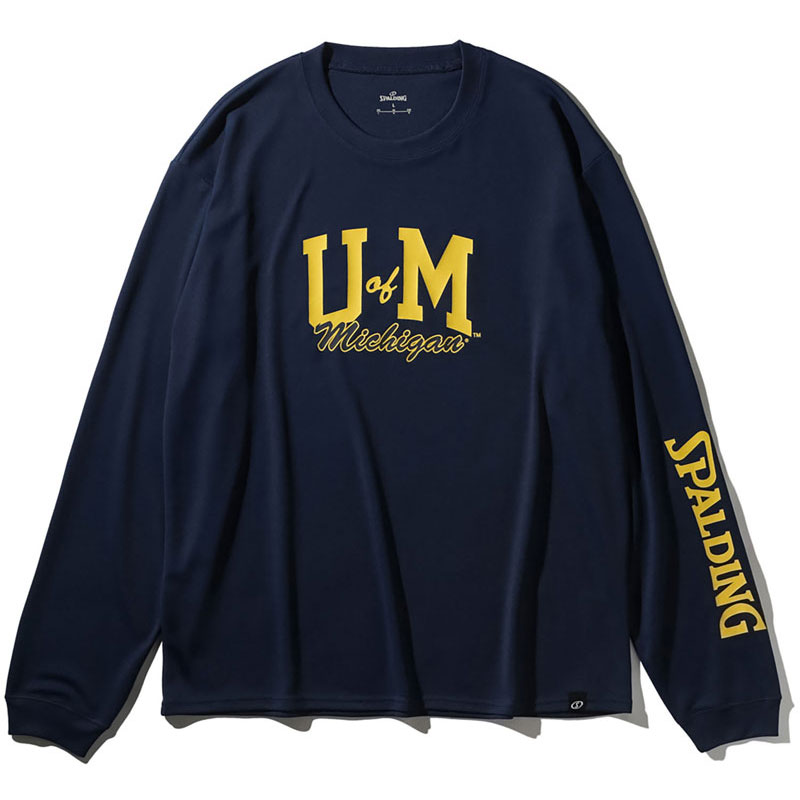 ロングスリーブTシャツ ミシガン UオブM スリーブロゴ バスケットボール 長袖Ｔシャツ (smt25144m-5400)